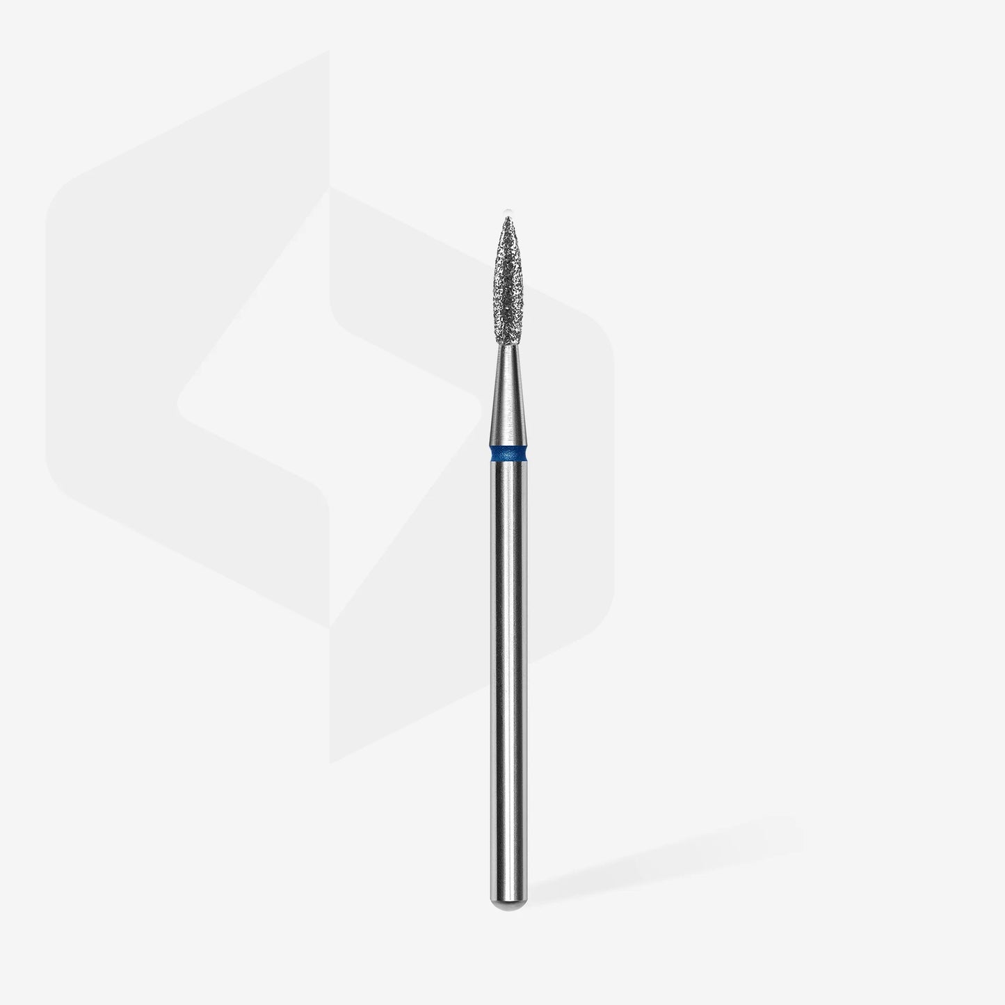 STALEKS Diamond nail drill bit pointed flame blue EXPERT head diameter 1,8 mm / working part 8 mm