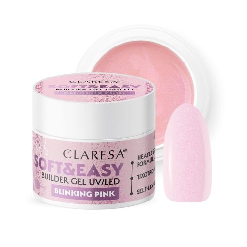 Claresa soft and easy builder gel blinking pink 12g