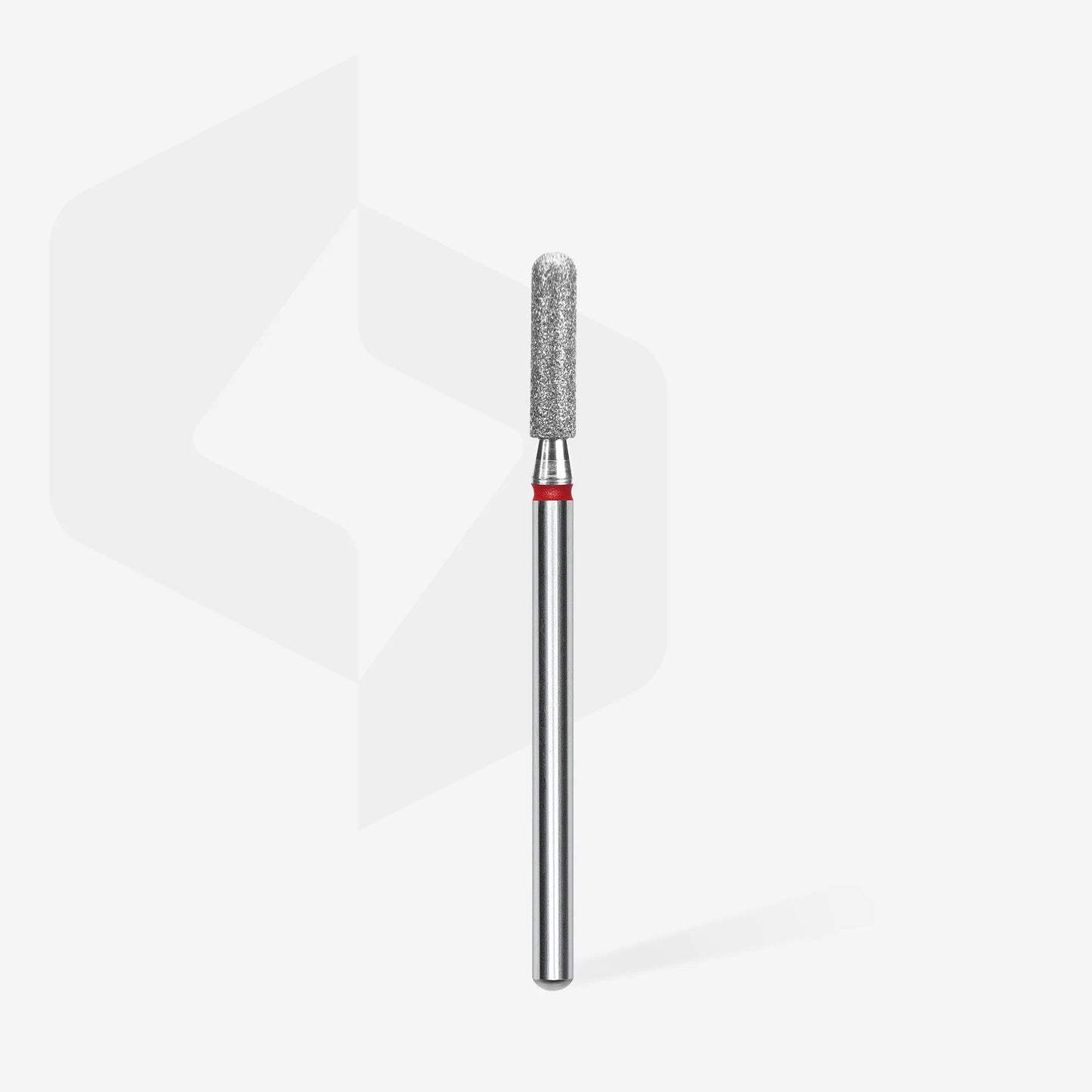 STALEKS Diamond nail drill bit rounded cylinder red EXPERT head diameter 2,5 mm / working part 10 mm